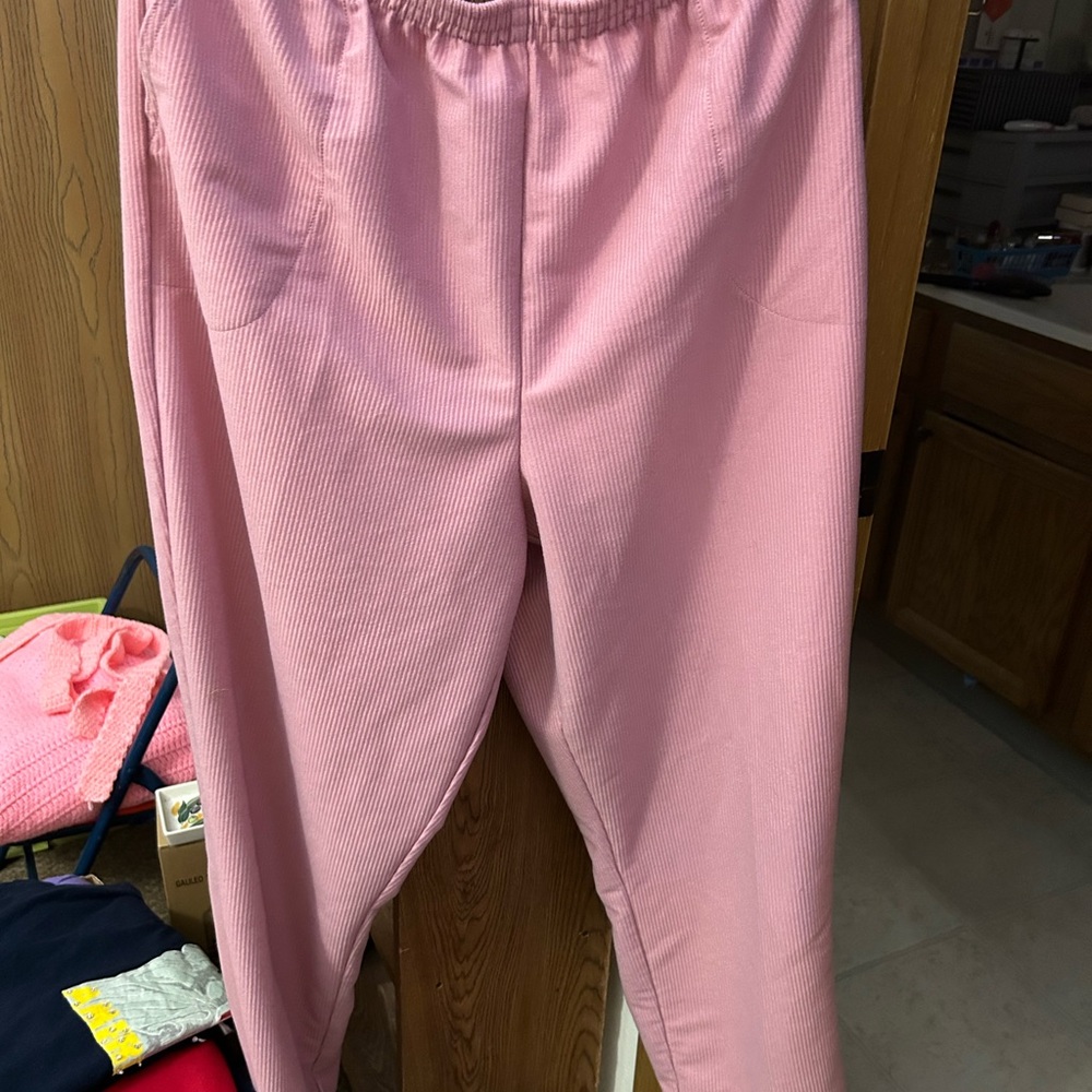 Women’s vintage corduroy pants. Pretty pink color. Never worn. Soft.